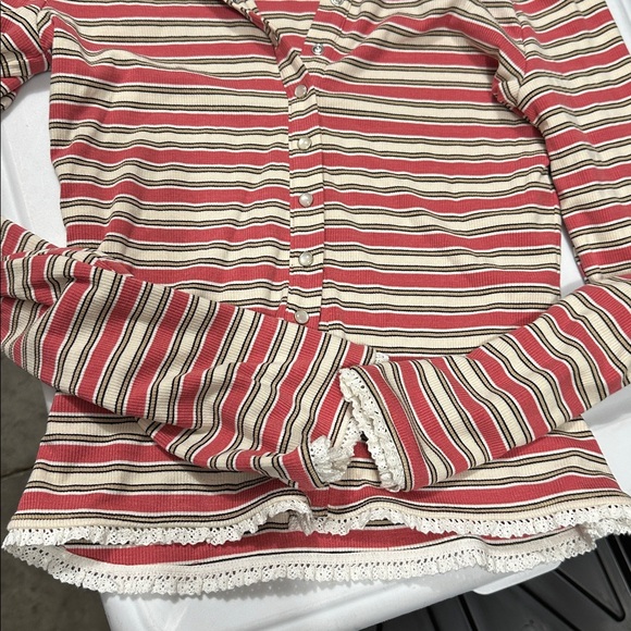 Fait Par Foutch Edith Cardigan in Scarlet Stripe NWT Size M‎ - Picture 5 of 5